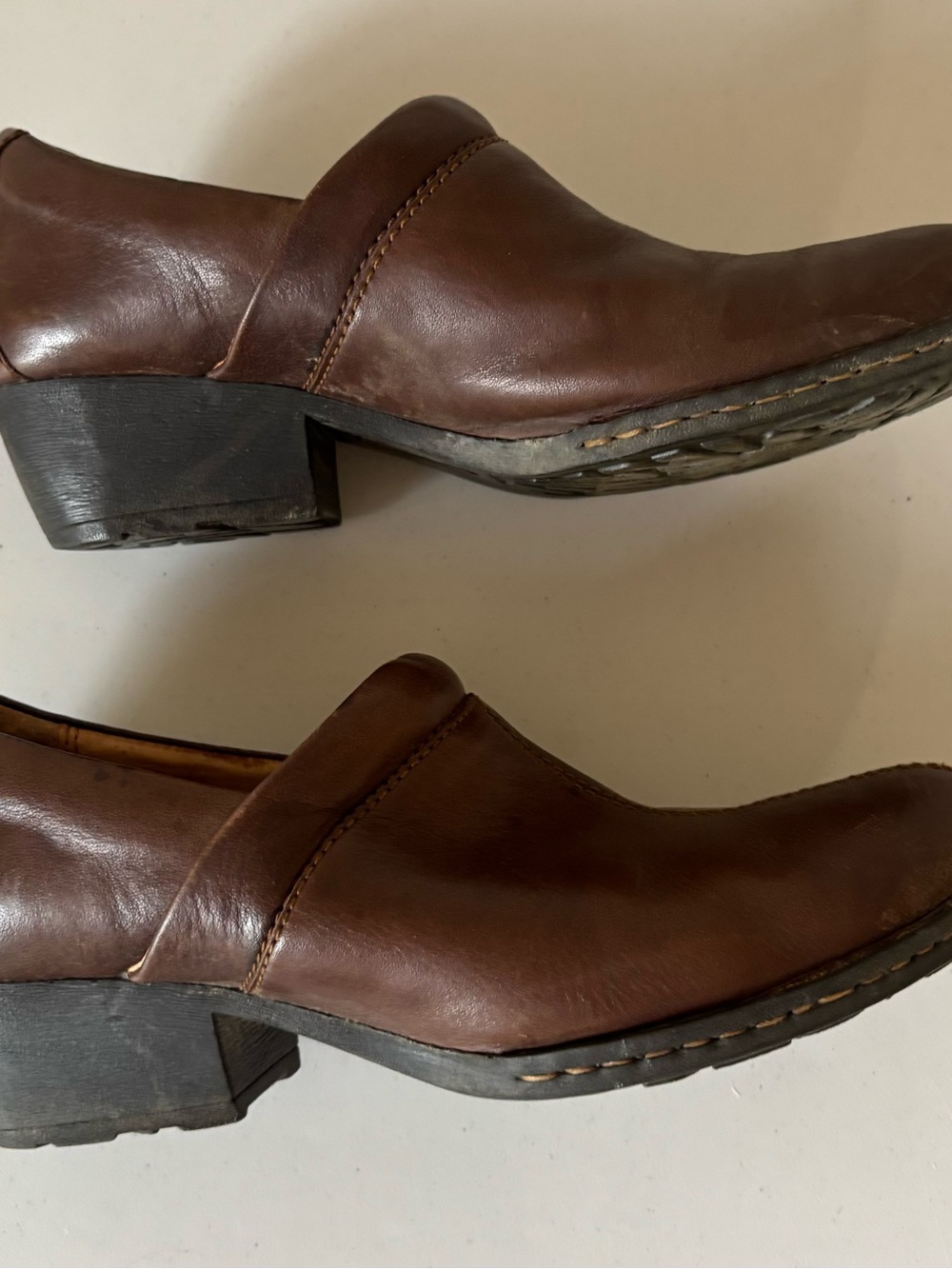 Born Women’s Dark Brown Leather Slip-On Booties - Picture 6 of 12